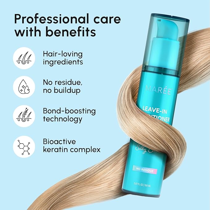 MAREE Leave In Hair Mask Keratin Treatment Conditioner - Leave In Conditioner for Curly Hair, Dry Damaged and Wavy - Extremely Deep Conditioning Mask - Hair Moisturizer - Tratamiento Para el Cabello