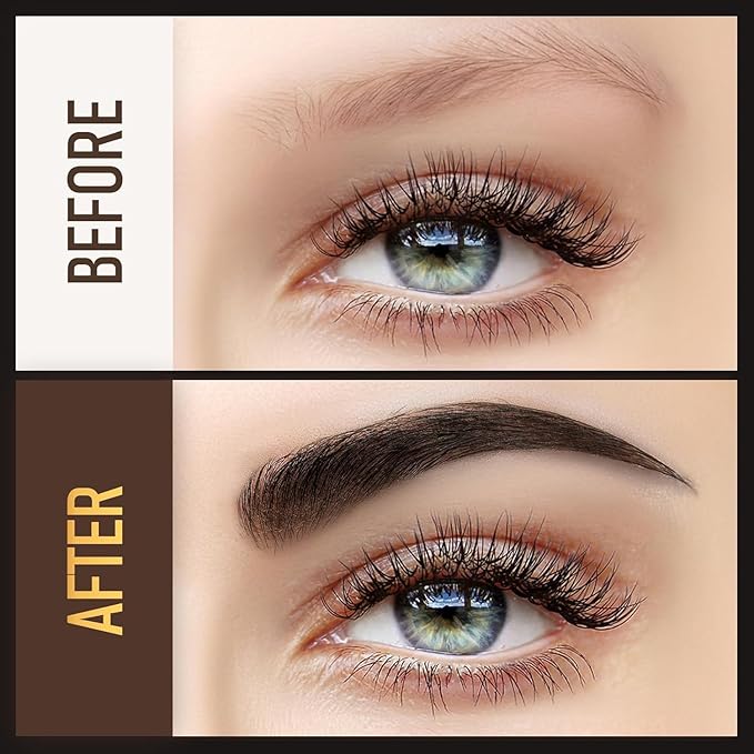 Eyebrow Pen, Soleira Waterproof Eyebrow Pencil with 4 Tip Microblading Eyebrow Pen and Dual-ended Eyebrow Brush, for Natural-Looking Brows, Long-Lasting, Soft Brown