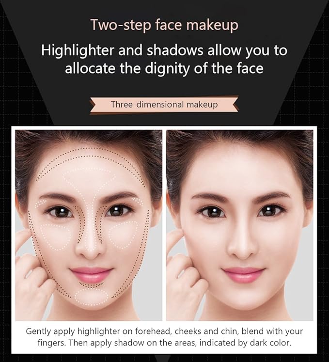 BIOAQUA Play 109 Face Stick Contour Duo 2 in 1 Highlighter Pencil (#02 IVORY WHITE / LIGHT COFFEE)