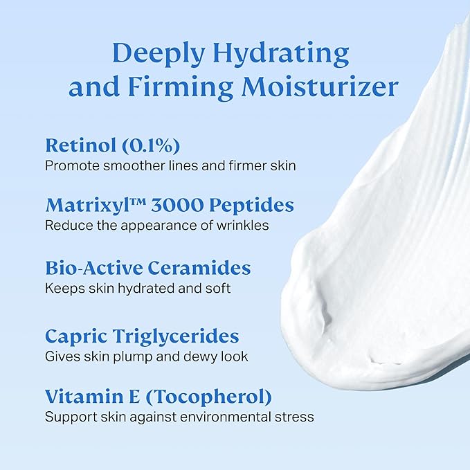 HYDRONOVA Anti-Aging Moisturizer Face Cream and Tighten and Lift Neck Cream - Facial Moisturizer for Women - Skin-Firming Wrinkle Formula with Retinol - PM Moisturizer for Face, Neck and Décolleté
