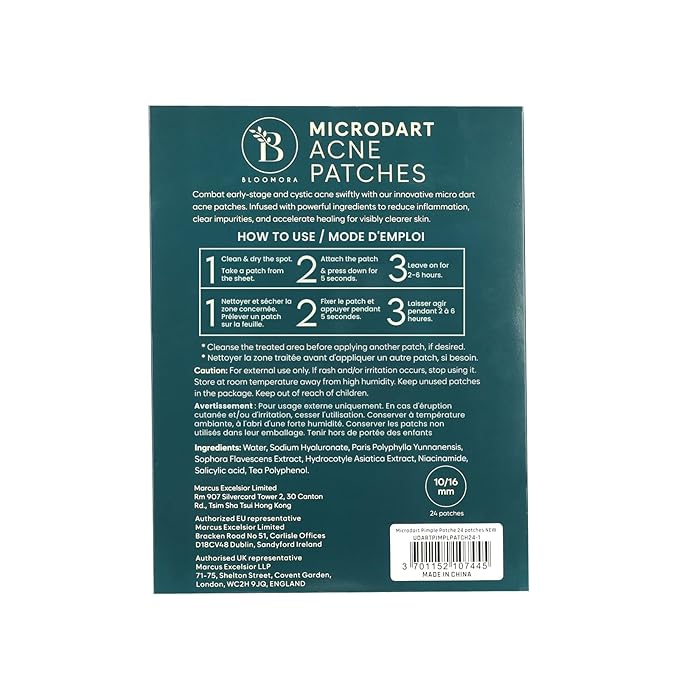Microdart Acne Patch, Zit Patches for Cystic Acne Overnight Care, Cystic Acne Coverage, Pimple Patches Microdart Technology - Salicylic & Hyaluronic Acid (24 Count)