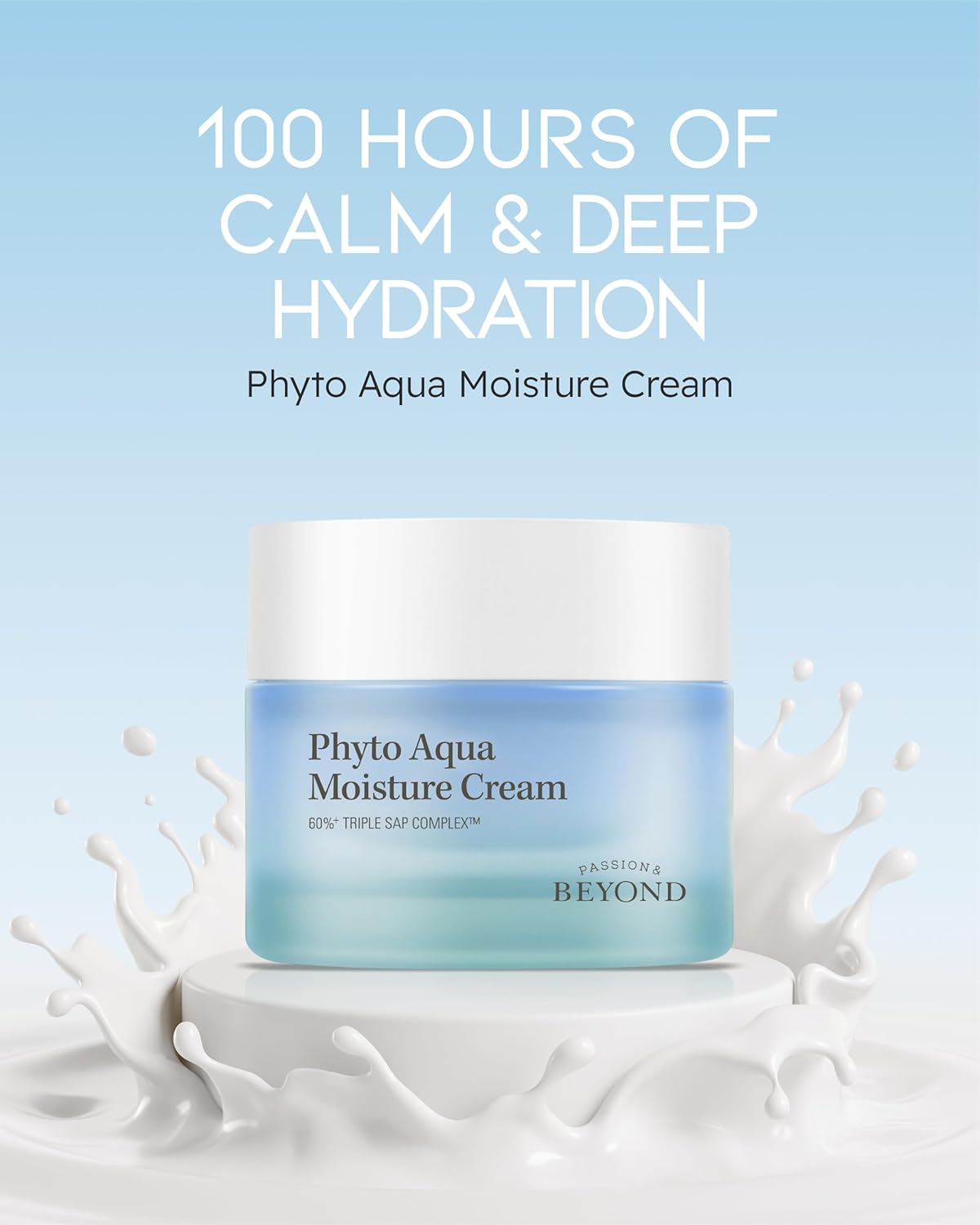 BEYOND Phyto Aqua Moisture Cream (Face Cream, 1.7fl oz) – Vegan Korean Skin Care for 100-Hour Hydration & Skin Barrier by LG Beauty