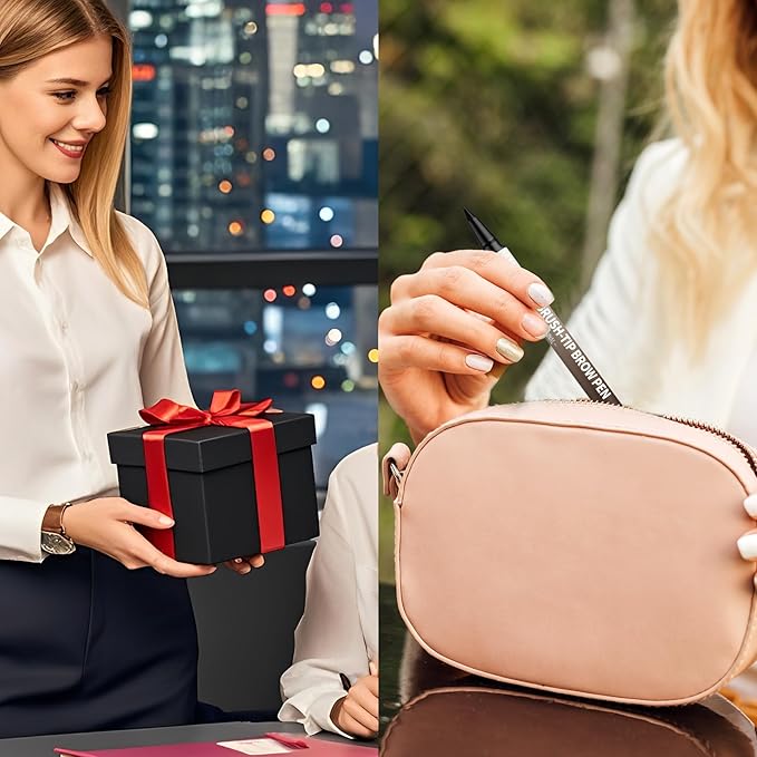 iMethod Eyebrow Pen - Eyebrow Pencil,2-in-1 Eyeliner Dual-Ended Microblading Eyebrow Pencil Long Lasting Waterproof Hair-Like Brow Pencil,with Eyebrow Brush,Eyebrow Pencils for Women,Brown