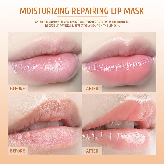 4Pcs Honey Lip Mask Pot, Moisturizing Honey Lip Masks