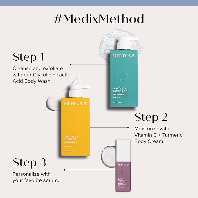 MEDIX 5.5 Vitamin C Cream Face Lotion & Body Lotion Moisturizer | Anti Aging Skin Care Firming & Brightening Cream Diminishes The Look Of Uneven Skin Tone, Age Spots, & Sun Damaged Dry Skin, 15 Fl Oz