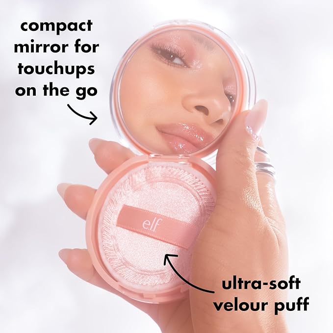 e.l.f. Halo Glow Powder Filter, Ultra-fine Finishing Powder, Smooths The Look of Pores & Fine Lines, Creates A Soft-Focus Glow, Vegan & Cruelty-Free, Medium Neutral