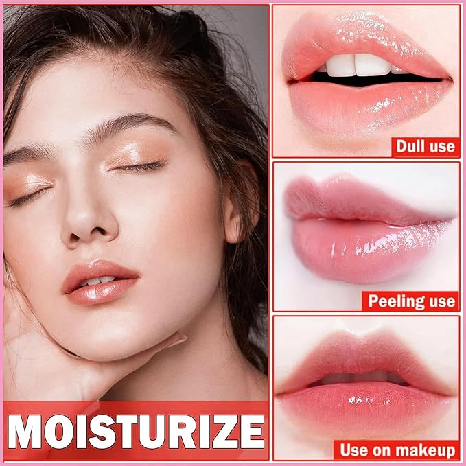 1 PCS Bee Lip Balm Lip Mask Honey Pot, Cherry Moisturizing Sleeping Lip Mask Overnight with Sticks, Lip Balm Honey Pot Lip Balm Hydrating Prevention Dry and Crack Lip Scrubs Exfoliator