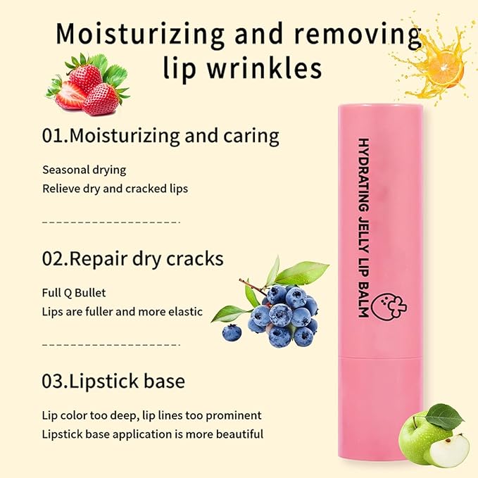 Hydrating Jelly Lipstick,Instantly Hydrating Lip Tint Tinted Moisturizing Lip Balm For Dry Lip,Conditioning & Nourishing Lip Care Moisturizer Fruit Lip Oil Non-sticky Lip Gloss(Tangerine)