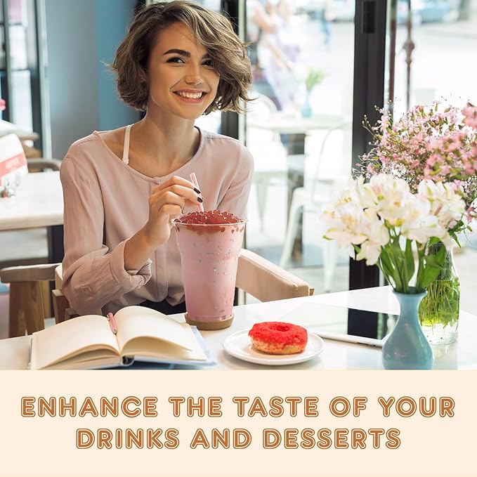 Fanale Popping Boba Pearls for Bubble Tea - 7 lb | Raspberry | Bursting Boba Pearls Bubble | Fruit Juice Flavor for Shakes, Dessert, Smoothie | FPB014