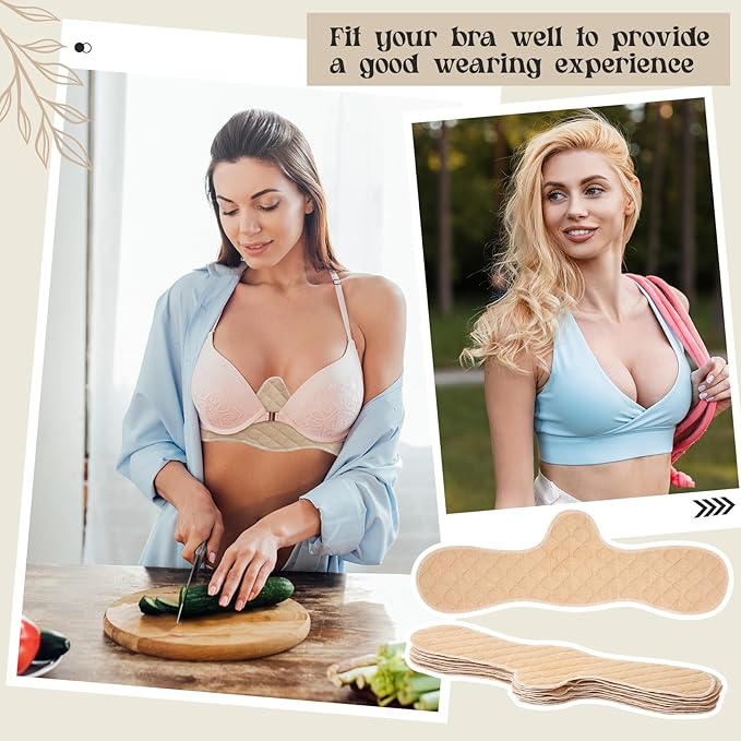 Boyiee 9 Pcs Cotton Bra Liners 3 Layer Reusable Washable Under Breast Sweat Absorber Pads for Woman