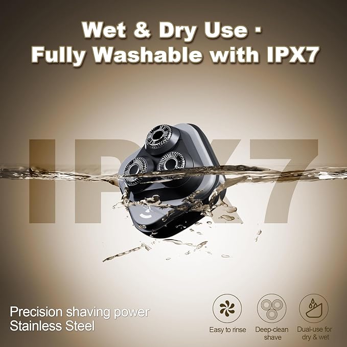 Facial Hair Removal for Women, 3D Floating Blade Rotary Razor, Wet/Dry Electric Shaver, Portable & USB Rechargeable Epilator Hair Remover for Face, Upper Lip, Chin, Arms & Legs (Black)