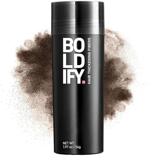 BOLDIFY Hair Fibers (56g) - Fill In Thinning and Fine Hair for an Instantly Fuller, Thicker Look - 14 Shades for Women & Men - Ash Brown