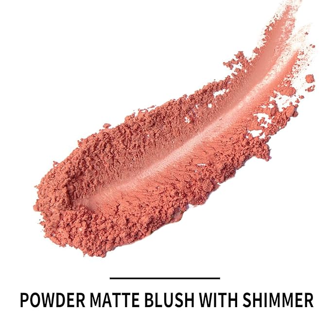 Boobeen Powder Blush Matte Blush, Highly Pigmented Beauty Cream Blush Palette for Create A Natural Cheek Flushed Look, Rich Colors