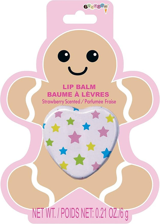 iscream Winter Friends Gingerbread Heart Shaped Cotton Candy Scented Lip Balm