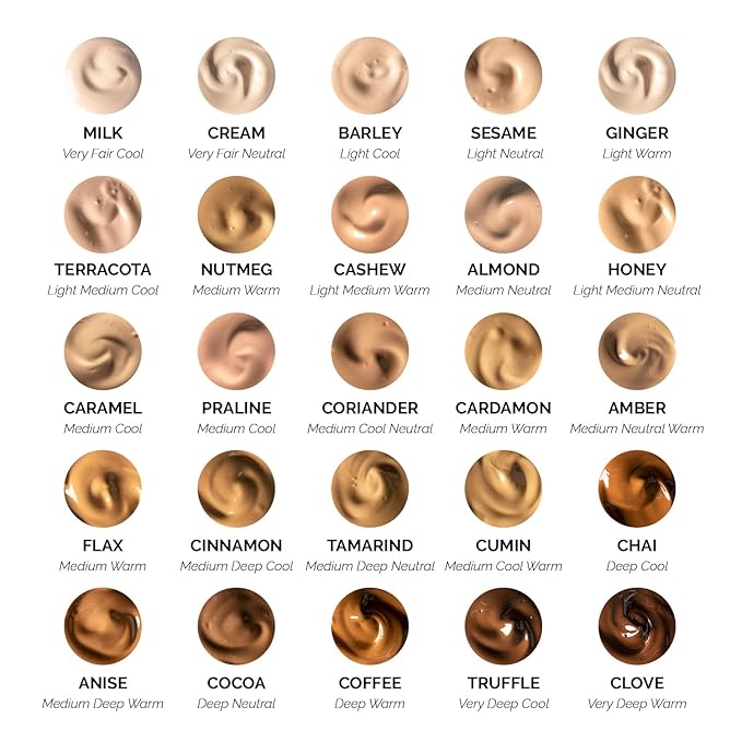 OFIR Skin Satin Medium Coverage Foundation | Buildable, Non-Creasing Finish | Vegan, Cruelty-Free, Paraben-Free Makeup | Blue Light Protection | 1 FL OZ (Coffee - Deep Warm)