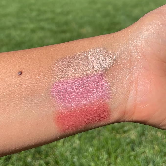 Axiology Multi Stick Crayons For Eyes, Lips, Cheeks Balmies Trio Gift Set Creamy Buildable Lightweight Moisturizing Blush Face Sticks Contour & Highlight All Day Wear Face Makeup (Cotton Candy Skies)