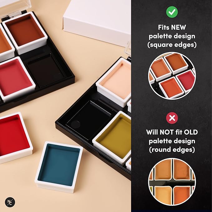 Alcohol Palette Refill Pans - Skin Tones - Coral