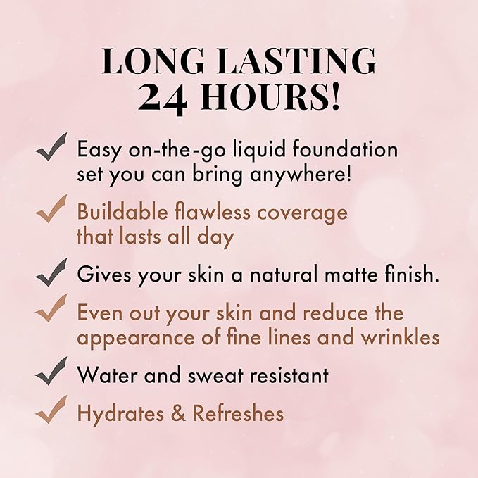 MagicMinerals AirCushion Foundation & Liquid Silk Primer by Jerome Alexander, Makeup with Skincare Active Ingredients, Full Buildable Coverage (Dark)