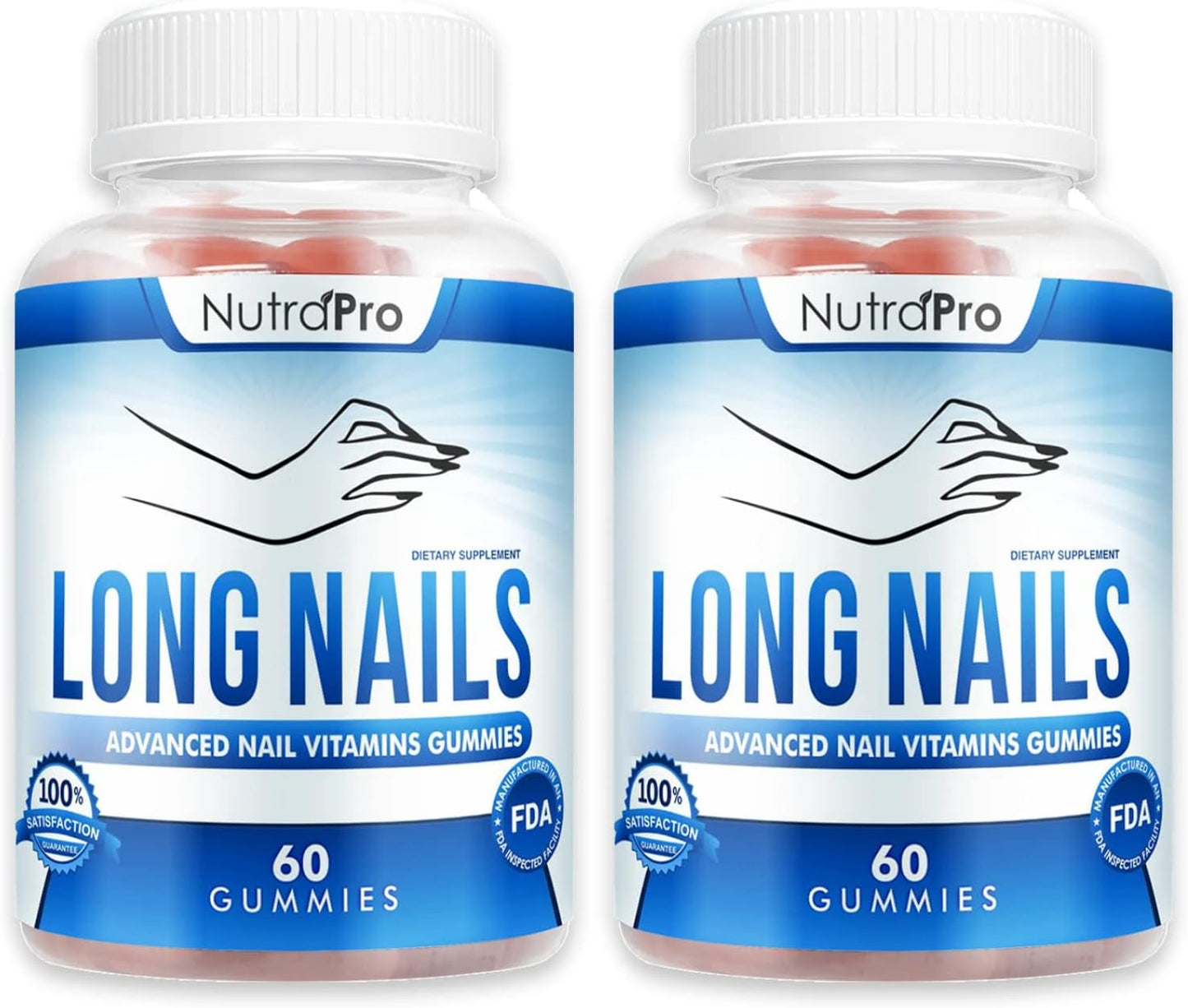 NutraPro Nail Growth Vitamins for Stronger Nail - No More Chipped Nails.Nail Strengthener and Growth Supplement Gummies – Grow Strong Long Nails with Biotin and Collagen Gummies.