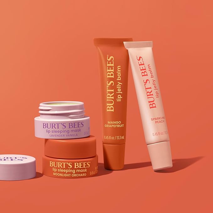 Burt’s Bees Mango Grapefruit Lip Jelly Balm, With Hyaluronic Acid and Squalane Moisturizer To Instantly Hydrate Lips, Lip Gloss With Responsibly Sourced Beeswax, Tint-Free, Lip Treatment, 0.45 oz.