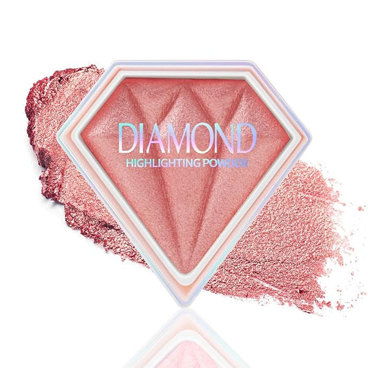 Boobeen Highlighter Makeup Palette, Baked Highlighter Bronzer Powder Palette, Shimmer Illuminator Contour Highlighter Powder for Face, Pearl Shine Shades Waterproof Long Lasting