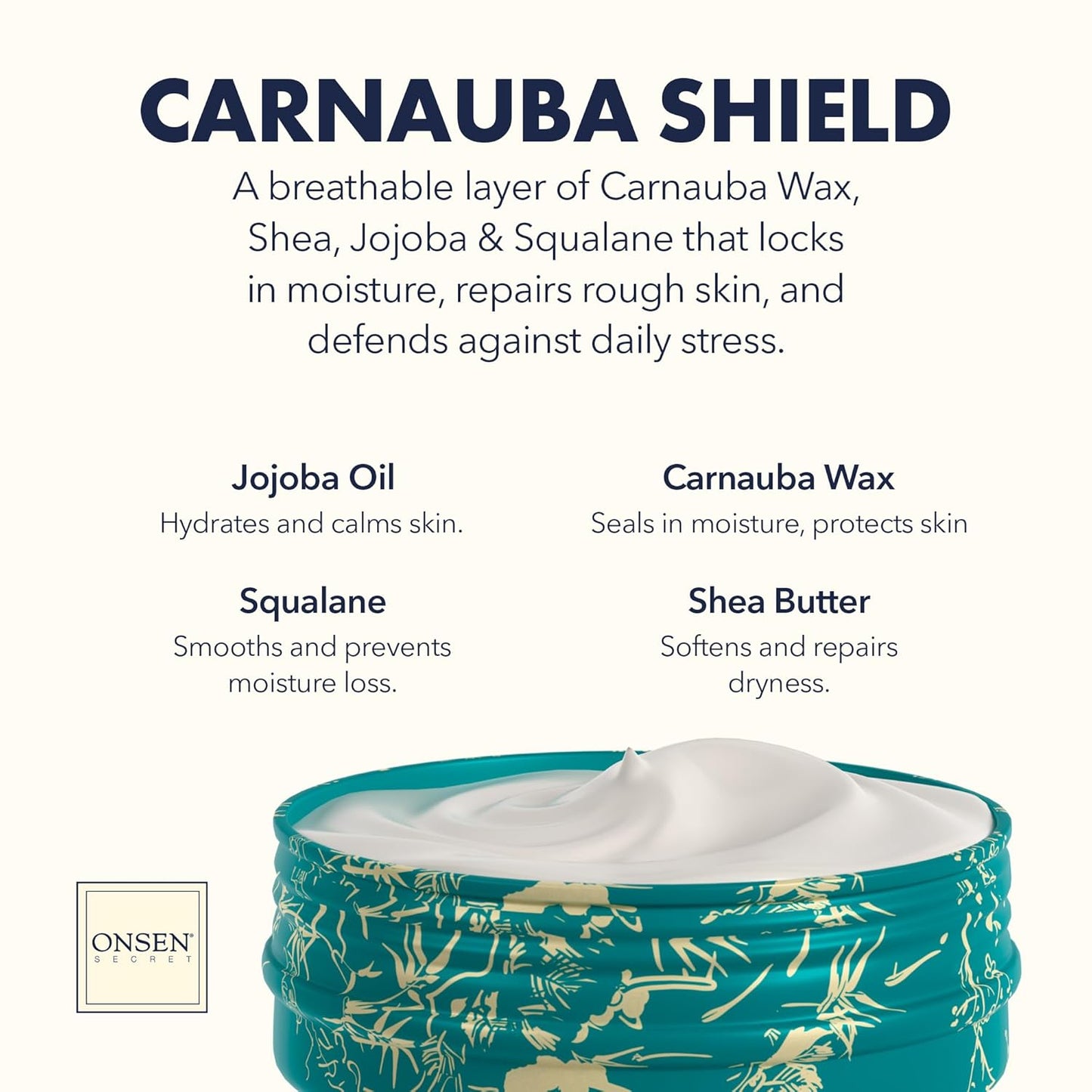 Onsen Hand & Cuticle Rescue Cream | Organic Nail Strengthener & Balm | Dry, Cracked Hands, Elbows & Feet | Shea Butter, Tsubaki & Jojoba Oil | Nail Repair & Growth, Vegan - 2 Pack (0.88 oz)