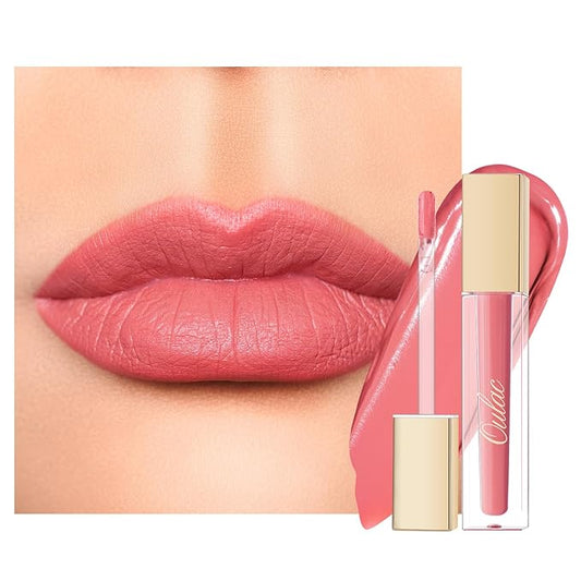 Oulac Pink Matte Lipstick for Women, Long Lasting Liquid Lip Stick High Impact Lip Gloss Full Coverage Lip Makeup with Vitamin E Waterproof Formula,Vegan M30