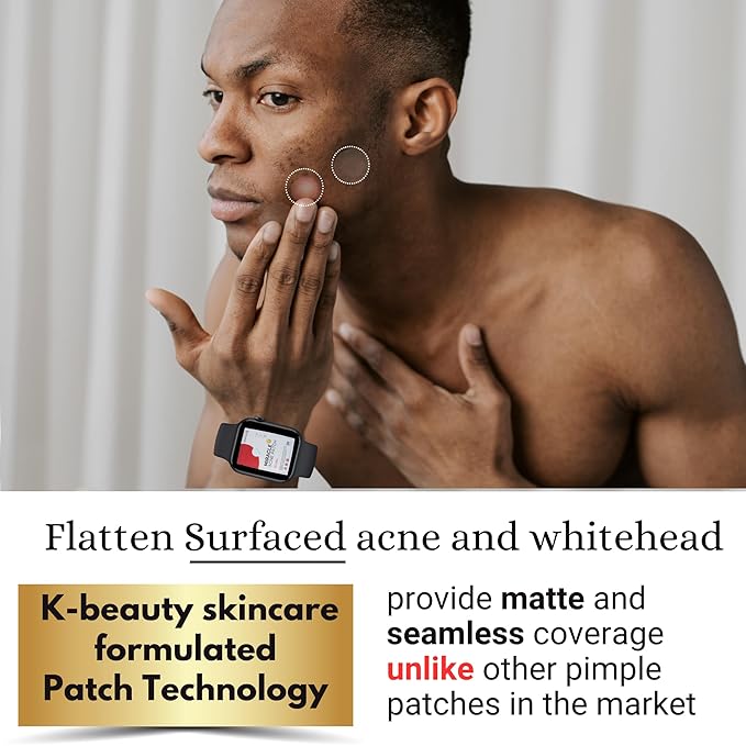 Miracle Patch - Invisible Pimple Patches for Face & Body,Fast-Acting Zit Stickers, Hydrocolloid Acne Treatment with Tea Tree Oil & Salicylic Acid–Waterproof, Hypoallergenic. 96 Counts 3 Sizes