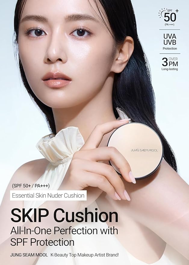 [JUNGSAEMMOOL OFFICIAL] Essential Skin Nuder Cushion (08 Medium Deep) | Refill Not Included | Natural Finish | SPF50 Broad Spectrum | Makeup Artist Brand | Cream Foundation