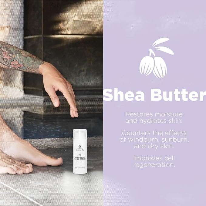 Hydrating Foot Cream for Dry Cracked Heels and Feet, 3.4 fl. oz., Deep Moisturizing Seaweed Extract and Shea Butter, Restores Soft Supple Skin