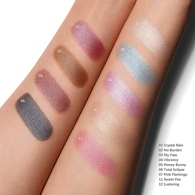 Oulac Shimmer White Cream Eyeshadow Primer| Highlighter Waterproof & Long Lasting Glitter Eyeshadow Natural Color Eye Shadow for Women 6g (01)