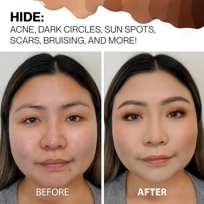 HIDE PREMIUM Liquid Foundation, Multi-Use Waterproof Foundation, Medium/Full Coverage Foundation, Shades for All Skin Types (See Shade Finder), Natural Beige, 1 fl oz