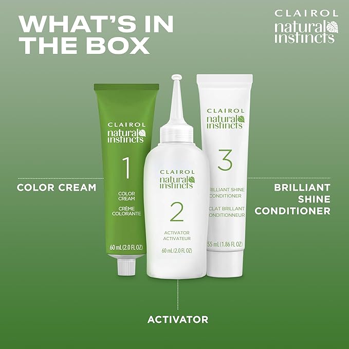 Clairol Natural Instincts Demi-Permanent Hair Color, 6 Light Brown Hair Color, Pack of 1