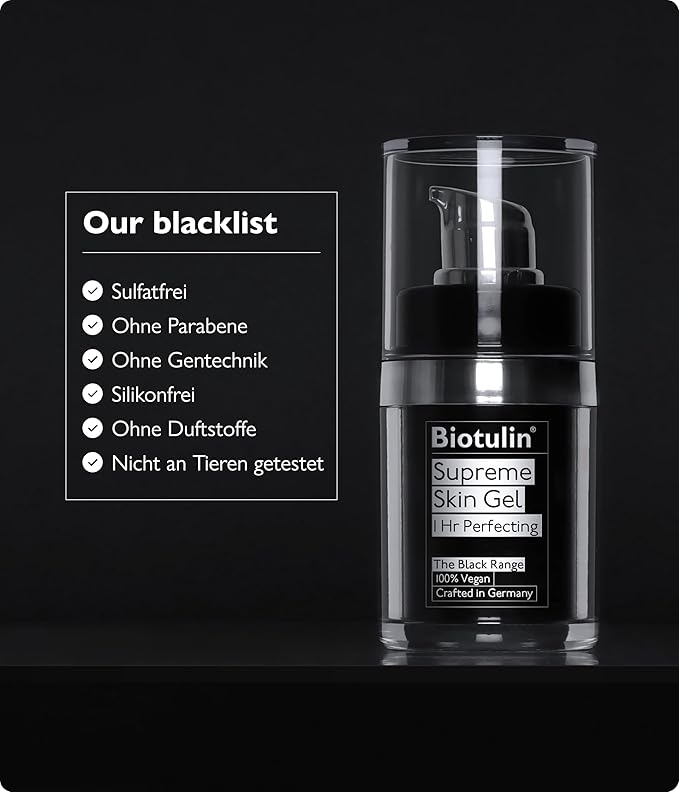 BIOTULIN - Supreme Skin Gel | Reduces Wrinkles Within 1 Hour | Hyaluronic Acid Serum | Spilanthol Serum for Face I Anti Aging Treatment - 0.5 oz