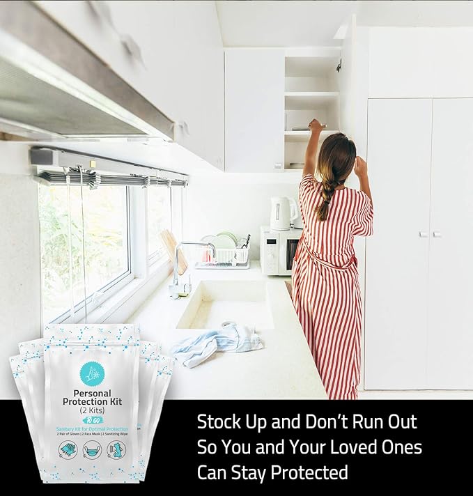 All-in-One Personal Protection Kits for TWO PEOPLE - 10 PACK