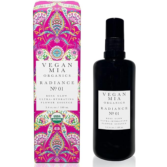 Organics - Radiance, Ultra-Hydrating Rose Water Spray for Face and Neck, Face Mist with Organic Rose Flower Essence, Facial Mist for All Skin Types, Hydrates Dry and Dull Skin, 3.4 fl oz