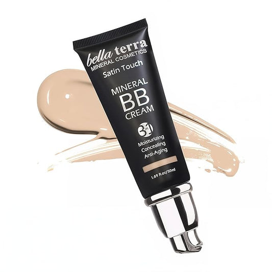 Bellaterra Cosmetics BB Cream - Tinted Moisturizer, Mineral Foundation Makeup, Fair 101 | Skin Perfector, 1.69 oz