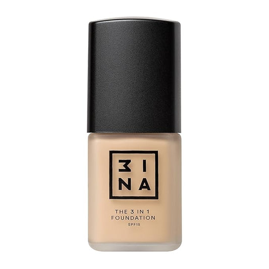 3INA The 3-In-1 Foundation 213 - Vegan Formula - Combination Of Primer, Concealer And Foundation - Medium Coverage - Natural Finish - Perfect For Covering Lines And Blemishes - Long Lasting - 1.01 Oz