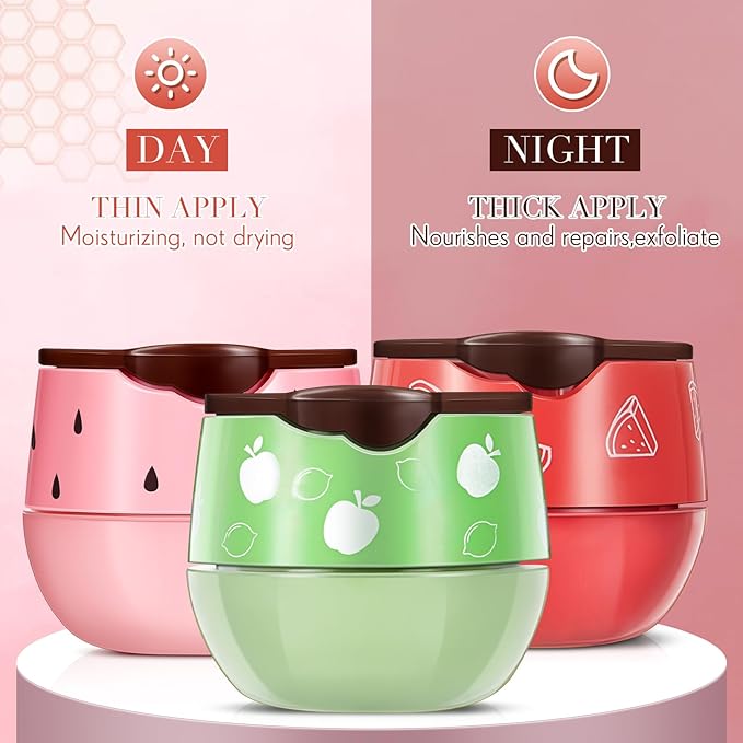 12 Pcs Bee Lip Balm Honey Pot with Brush Propolis Lip Mask Overnight, Moisturizing Hydrating Lip Sleeping Mask Prevention Dry and Cracked(Honey+Strawberry+Apple Lime)