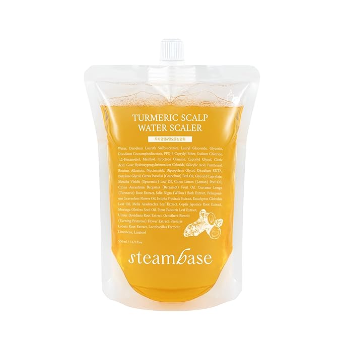 Turmeric Scalp Water Scaler | Scalp Exfoliator for Itchy Dry Scalp, Thinning Hair, Buildup Remover, Treatment for Excess Sebum Oily Greasy Hair | Korean Hair Care Products, 16.9 fl oz