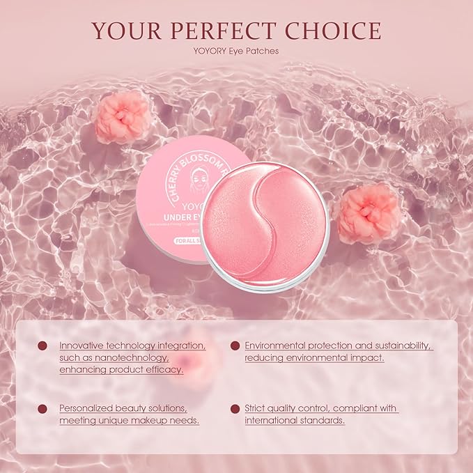 Under Eye Patches Masks - for Dark Circles, Puffiness, Eye bags,and Fine Lines Smoothing Skin Care Treatment with Collagen and Hyaluronic Acid for Women and Men, (60 Pcs) Pink