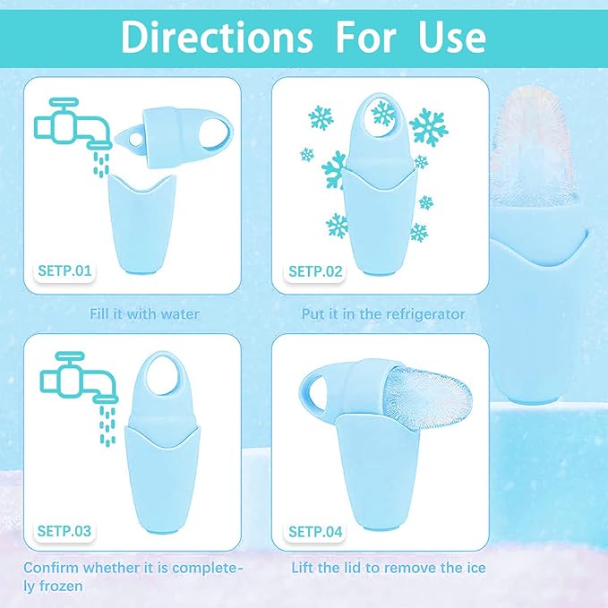 Ice Roller for Face and Eye, Ice face roller,Gua Sha Facial Tools, Facial ice roller, Skin Care Tools,Ice mold for face… (blue-eyes)