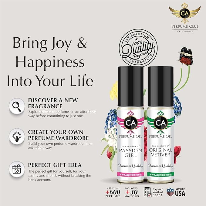 CA Perfume Impression of Obsessional Femme For Women Replica Fragrance Body Oil Dupes Alcohol-Free Essential Aromatherapy Sample Travel Size Concentrated Long Lasting Roll-On 0.3 Fl Oz/10ml