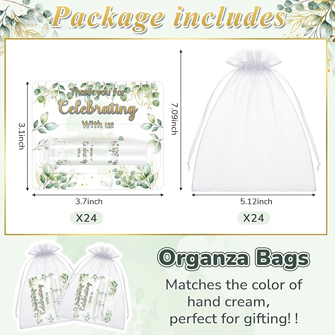 24 Set Thank You Gift Lip Balm Bulk Baby Shower Party Gifts Favors Lip Balms for Guests Bridal Shower Favor Girls Boys Gender Reveal Favors Souvenirs Party Supplies Thank You Gifts for Wedding