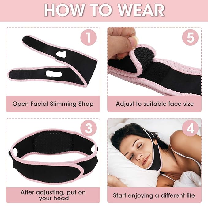 AF1111 Facial Slimming Strap-Pain-Free Face Lifting Belt-Anti-Aging & Anti-Wrinkle Slimming Mask Face Lifting Belt V Shaped Slimming Face Mask