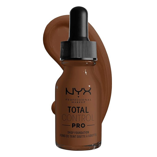 NYX PROFESSIONAL MAKEUP Total Control Pro Drop Foundation, Skin-True Buildable Coverage - Cocoa