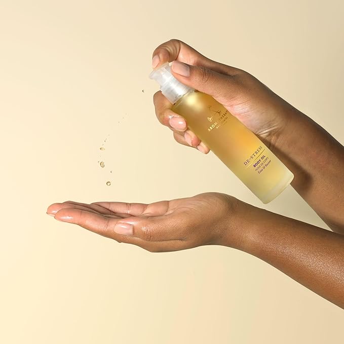 Aromatherapy Associates De-Stress Body Oil Made with Ginger and Rosemary Essential Oils and Arnica Flower Extract (3.4 fl oz)