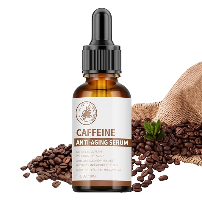 Caffeine Eye Serum Under Eye Treatment Serum for Moisturizing Anti-Aging Brightening Eye Serum, Caffeine Eye Cream for Wrinkles, Dark Spots and Dark Circles Beauty Skin Care