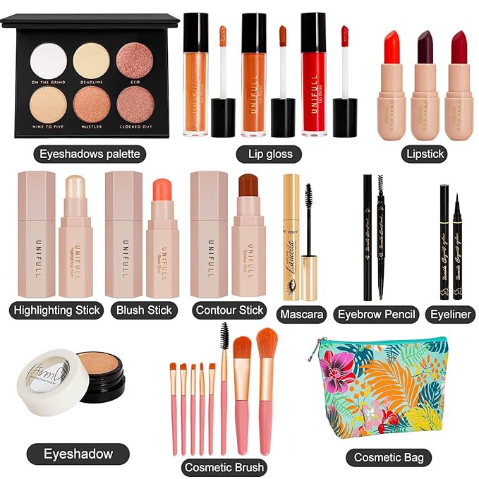 All In One Makeup Kit, Makeup Kit for Women Full Kit,Multipurpose Women's Makeup Sets,Beginners and Professionals Alike,Easy to Carry