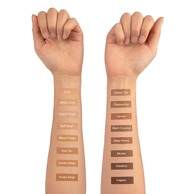Ruby Kisses Natural Full Coverage 3-In-1 Stick Foundation. Easy to Apply, Hydrating, Lightweight, Long Lasting, Concealer and Contour Stick for Face Makeup (Classic Tan)